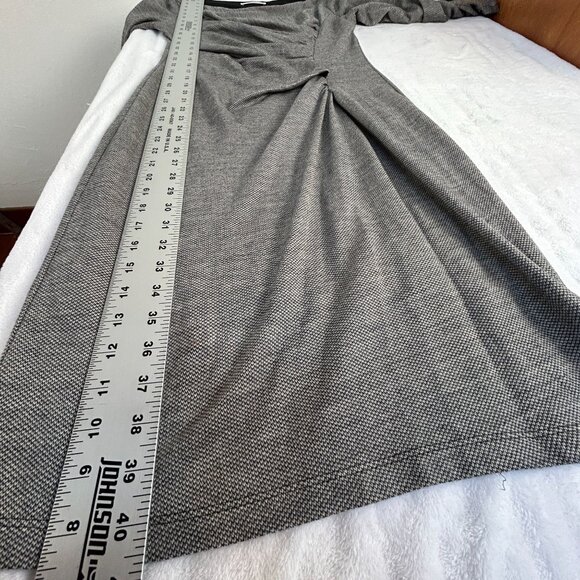 MaxMara Womens Gray Long Sleeve Ruched Knee-Length Sheath Dress Gray Italy Made - Picture 8 of 8
